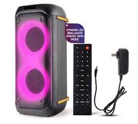 Pyle Cassa Bluetooth Potente 160 Watt Sistema Stereo Wireless Altoparlante Bluetooth Portatile Karaoke con Batteria Integrata Mic USB SD FM 30x30x64 Centimetri