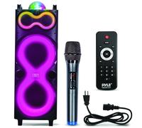 Pyle Cassa Bluetooth Potente 240 Watt, Speaker con Microfono Wireless, Altoparlante Bluetooth Portatile 25 cm, Karaoke, Batteria Ricaricabile, USB/SD/AUX/FM, LED, Esterno/Interno