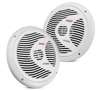 Pyle Casse Auto Marine Dual da 16,5 Centimetri, Sistema Audio Stereo Impermeabile e Resistente alle Intemperie con Potenza di 150 Watt, Cono in Polipropilene e Bordo in Tessuto, 1 Coppia, Bianco