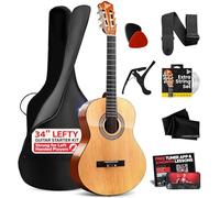 Pyle Kit chitarra acustica mancini 1/2 – per principianti, corde in nylon, capotasto