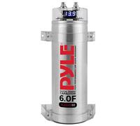 Pyle Condensatore Audio 3,2F Accessori Auto, Accessorio di Alimentazione Audio Auto Display Digitale Blu Protezione Sovratensione Montaggio Incluso 12-24V