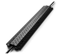 Pyle Copertura per cavi da pavimento - Rampa di protezione per cavi resistente per uso esterno e interno, supporta 4.989 kg, 100 x 13 x 2 cm - resistente gestione dei cavi e gestione dei cavi, canale