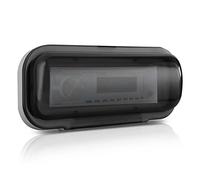 Pyle Copertura Resistenti all'Acqua per Altoparlanti, Casse Audio e Speaker Marine, Protezione per Radio da Barca con Porta Ribaltabile e Gasket di Montaggio Incluso, Bianco