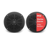 Pyle Coppia di altoparlanti marini da 16,5 cm, impermeabili, 120 W, audio stereo da esterno a 2 vie, per barche, camper, cono, in polipropilene, resistente alle intemperie, design a basso profilo