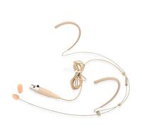 Pyle Cuffie Microfono Sovrauricolari Professionali con Microfono ad Archetto Colore Carne, Omnidirezionale Cablato, Condensatore, Cavo 1,2 m Mini XLR 4 Poli e Antivento Incluso