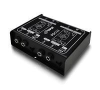 Pyle DI Box Passiva Compatibile con Amplificatori, Mixer, Altoparlanti, Microfoni, Strumenti Musicali, per Chitarra/Basso, XLR Bilanciato/Non, Nero