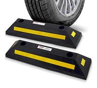 Pyle Fermaruota Garage, Set di 2 Blocchi in Gomma Pesanti per Parcheggio, Aiuti per Camion, Blocchi Guida Ruote, Vialetto
