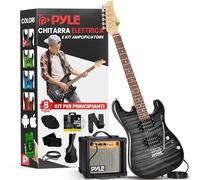 Pyle Kit Chitarra Elettrica con Amplificatore Rock, Chitarra Full Size da 100 cm per Bambini e Giovani con Pickup Humbucker, Ideale per Casa, Lezioni e Pratica