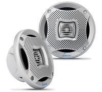 Pyle LANZAR 5.25” Marine 2-Way Speakers - Water Resistant Audio Stereo Sound System with 400 Watt Power, Attachable Grills and Resin Treatment for Indoor and Outdoor Use - 1 Pair in - AQ5CXS (Silver)