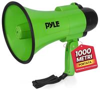 Pyle Megafono a Batteria con Sirena, Megafono Portatile 30 Watt, Microfo Moderno