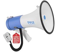 Pyle Megafono con Sirena Integrata, Megafono Portatile 50 Watt, Controllo Volume Regolabile, Portata Fino a 1,097 Metri, Ideale per Sport, Calcio, Basket, Baseball, Fans e Allenatori e Sicurezza