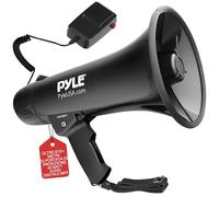 Pyle Megafono con Sirena Integrata, Megafono Portatile con Volume Regolabile e Portata Fino a 1.100 Metri, Ideale per Calcio, Basket, Baseball e Sicurezza