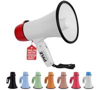 Pyle Megafono Portatile 20 Watt con Sirena, Volume Regolabile, Impugnatura Ergonomica, Megafono per Eventi, Sport e Annunci Pubblici