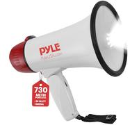 Pyle Megafono Portatile 30 Watt con Sirena e Luci LED, Controllo Volume Regolabile per Calcio, Basket, Baseball, Cheerleading, Allenamenti e Sicurezza