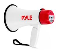 Pyle Megafono portatile con sirena, megafono ricaricabile da 30 W, registratore vocale, ingresso AUX e ricarica USB-C, per scuole, eventi sportivi e annunci