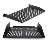 Pyle 48,26 cm 1U + 2U Mensola per Rack, Ripiano Armadio, Mensole Ventilate per una Buona Circolazione dell'Aria, Mensola per Armadio, Vassoio per Montaggio del Case del Computer