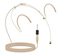 Pyle Microfono auricolare a doppio giro per orecchio professionale - microfono boom omnidirezionale audio a condensatore cablato con adattatore, cuffia antivento - per palcoscenico, insegnamento