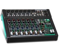 Pyle Mixer Audio a 10 Canali con Bluetooth e USB | 6 Ingressi XLR con Phantom Power | DSP ed Effetti Digitali | Display LED | Lettore MP3 | Fader Professionali