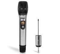 Pyle PDWMU105 - Sistema microfonico wireless UHF portatile portatile a batteria, con trasmettitore e ricevitore adattatore, per PA Karaoke DJ Party