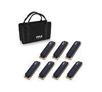 Pyle PHARM48ST - Kit professionale per armonica diatonica in ottone, 10 fori, 7 pezzi, con custodia e panno per la pulizia, chiave di C, ideale per professionisti, lezioni principianti o band