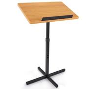 PYLE PLCTND44 - Supporto portatile per podio, da pavimento, regolabile in altezza, design stabile, per insegnanti, conferenze, aula e presentazione, con ripiano superiore inclinato, colore nero