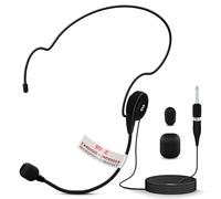 Pyle PLM31 - Cuffia ad archetto con microfono a condensatore integrato, cardioide, con asta flessibile e sistema standard da 3,5 mm