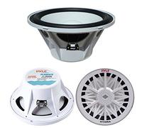 PYLE PLMRW8 SUBWOOFER IMPERMEABILE MARINO WATER PROOF 8" 20,00 CM 200 MM BIANCO PER IMBARCAZIONI BARCA GOMMONE PISCINA O LOCALI ALL'APERTO SINGOLA BOBINA DA 4 OHM 200 WATT RMS 400 WATT MAX