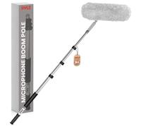 Pyle PMKSB06 shotgun microfono Boom Pole, pesca telescopica/estensione braccio del microfono Mount