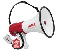 Pyle PMP52BT, Bluetooth PA Megaphone Bullhorn Speaker with Wireless Audio Streaming, Wired Microphone, MP3/USB/SD/AUX Unisex-Adult, White, One Size