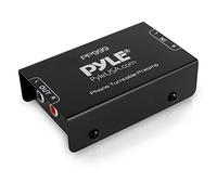 Pyle Preamplificatore Phono per giradischi, amplificatore pre-amplificatore, mini stereo Hi-Fi, preamplificatore Phono Stage per giradischi box audio con ingresso e uscita RCA, funzionamento a basso