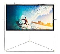 Pyle PRJTPOTS71 - Schermo per proiettore TV da 72", portatile, bianco opaco, con supporto triangolare, 182,9 cm, 16:9, 1,15 guadagno Full HD per film, cinema, video, film