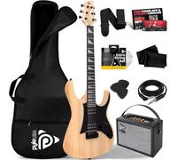 Pyle Prog Rock EG Series - Chitarra elettrica con kit amplificatore, 39 pollici, full size con due pickup Humbucker, manico basso profilo e corpo in paulonia massiccio, kit di accessori premium