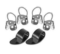 Pyle PRTPBJ1401 - Kit di accessori per banjo, 4 plettri per dita in metallo e 2 plettri per pollice in ABS, plettri per dita in metallo, plettri regolabili per chitarra, basso, banjo e altri strumenti