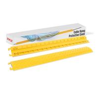 Pyle Rampa Auto Robusta in Gomma, Rampe per Auto e Canalina Passacavi Calpestabile, Portata 900 kg, Protezione Passacavi per Interni ed Esterni