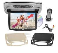 Pyle Schermo per Auto 33,8 cm a Ribalta da Tetto con Lettore DVD, HDMI, SD, USB, Trasmettitore IR Integrato per Cuffie Wireless, 3 Colori, Ideale per Intrattenimento in Viaggio