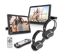Pyle Schermo per Auto per Poggiatesta Auto 23,9 cm con Cuffie Wireless, Lettore Multimediale CD/DVD, HDMI, Schermo LCD Widescreen, Sistema Intrattenimento Audio/Video e Staffa di Montaggio