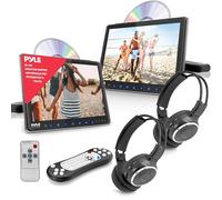 Pyle Schermo per Auto per Poggiatesta Auto 23,9 cm con Cuffie Wireless, Lettore Multimediale CD/DVD, HDMI, Schermo LCD Widescreen, Sistema Intrattenimento Audio/Video e Staffa di Montaggio