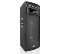 Pyle Sistema Altoparlante PA Portatile, Speaker 1600 Watt, Suono Stereo da Esterno con Doppi Woofer da 30 cm, Tweeter Piezo da 8,6 cm, Cassa Tromba 12,7 x 30,5 cm, Crossover Integrato