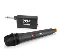 Pyle Sistema microfonico wireless UHF - Microfono per karaoke, microfono dinamico con ricevitore USB e batteria ricaricabile, microfono per karaoke e canto per configurazione PA DJ