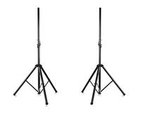 Pyle Stativi per Casse Treppiede Pieghevole, Altezza Regolabile, Stand Casse e Borsa, Acciaio Robusto, Serrature Vite PIN Sicurezza