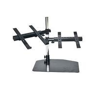 Pyle Supporto portatile Dual Laptop - Supporto universale per tavolo con braccio, altezza regolabile e design ergonomico per mixer DJ, apparecchiature audio, workstation, gaming e uso domestico -