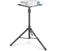 Pyle Supporto Proiettore Regolabile 81-142 cm, Pieghevole per DJ | Treppiede da Pavimento | Vassoio Inclinabile 35,1x32 cm | Struttura in Metallo e ABS | Portatile