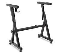 Pyle Supporto Universale Elettronico Nero Z Style per Tastiera/Organo, Regolabile in Altezza e Larghezza, Ruote Bloccabili, Struttura Robusta