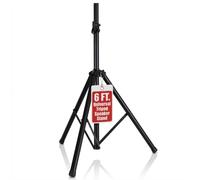 Pyle Supporto universale per altoparlante, supporto da pavimento, treppiede resistente, altezza regolabile 100-180 cm, inserto compatibile da 35 mm, portatile, sicuro e stabile