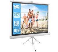 Pyle Telo Proiettore 127 cm Portatile con Treppiede, Leggero, Durevole, Proiettore 4:3 Bianco Opaco per Casa, Ufficio, Home Theatre, Eventi e Uso Esterno con Montaggio Immediato