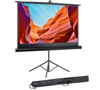 Pyle Telo Proiettore 152 cm con Treppiede, Proiettore HD 16:9, Superficie Opaca per Uso Interno ed Esterno, Perfetto per Casa, Ufficio e Presentazioni