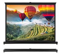 Pyle Telo Proiettore Portatile 127 cm, Schermo per Proiettore da Pavimento con Treppiede, Design Pieghevole e Avvolgibile, Montaggio Rapido per Casa, Home Theater, Eventi e Ufficio, Bianco