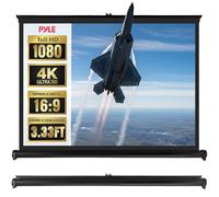 Pyle Schermo Portatile per Proiettore Aggiornato 2018 - Supporto per Schermo Proiettore Mobile, Sistema Facile da Estrarre, Leggero e Resistente per Scuole, Riunioni, 40 Pollici (PRJTP46)