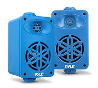 PyleUsa PDWR35BL - Coppia di diffusori da interni/esterni, 200 W, 8,9 cm, con tweeter in polimero ad alta sensibilità da 3,5", per casa, barca, ambienti marini, terrazza, patio, bordo piscina (blu)