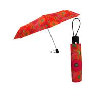 Pylones Ombrello pieghevole Papaveri Rosso – Chiuso 29 x 4 cm, Aperto diametro 97 cm
